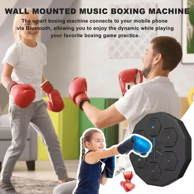 universal Wall Mounted Music Boxing Pad Wall Mounted Music Boxer For Boxing Training Smart Music Boxing Target With LED Light