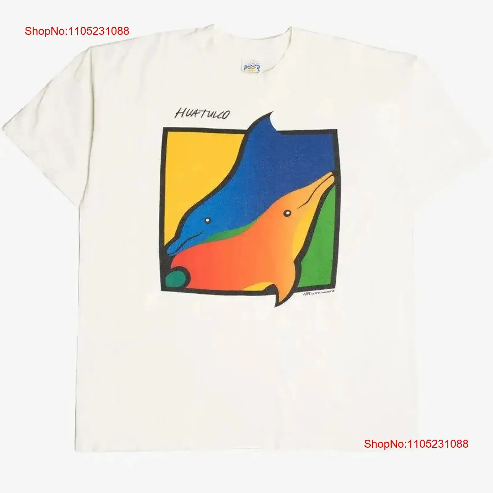 

Vintage Huatulco Dolphins Peer by Peter Mussfeldt T Shirt 1990s Washed Soft fashion designer clothes Comfortable vintage