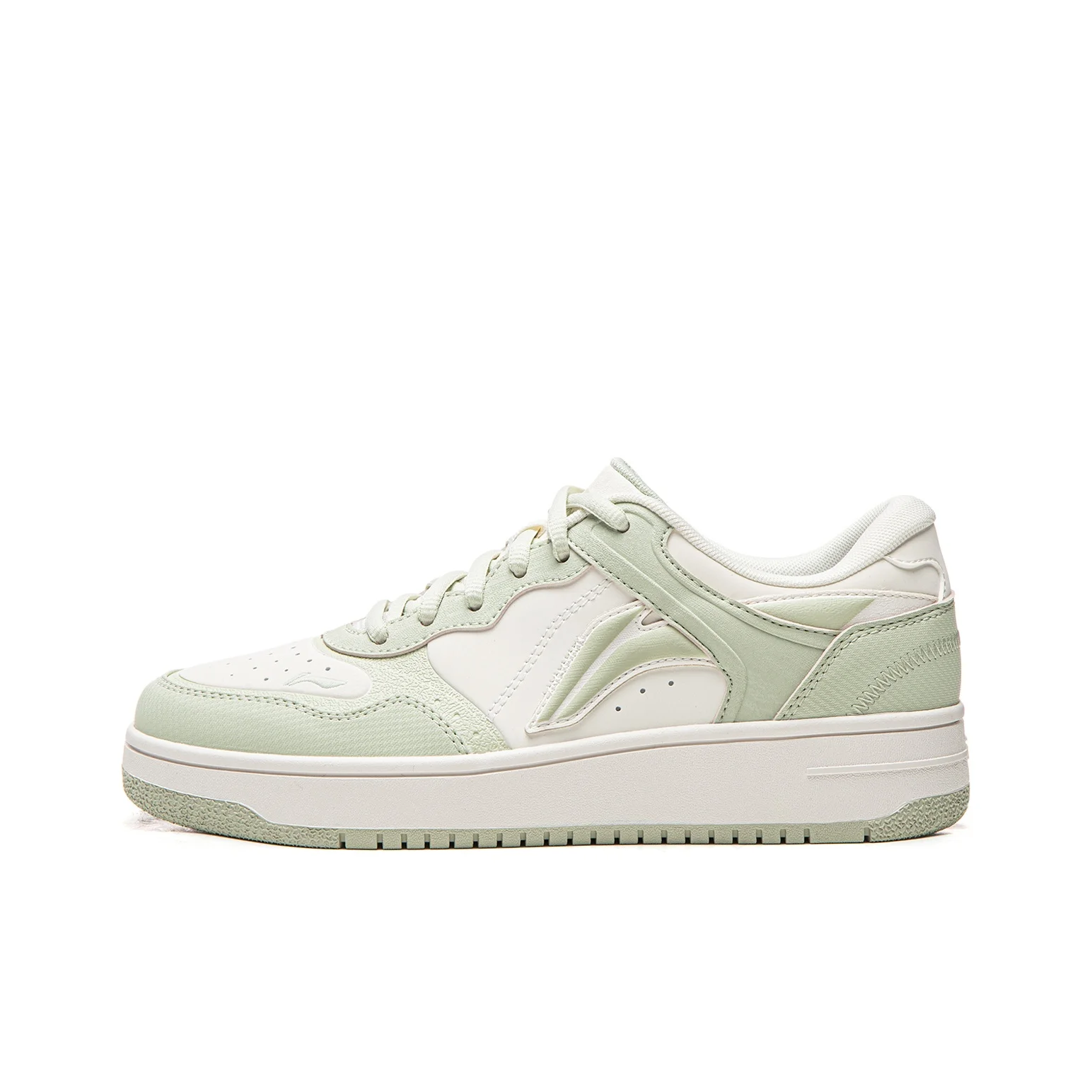 Li Ning Tianji Low top Skateboard Shoes Women's White Green AGCW066-3