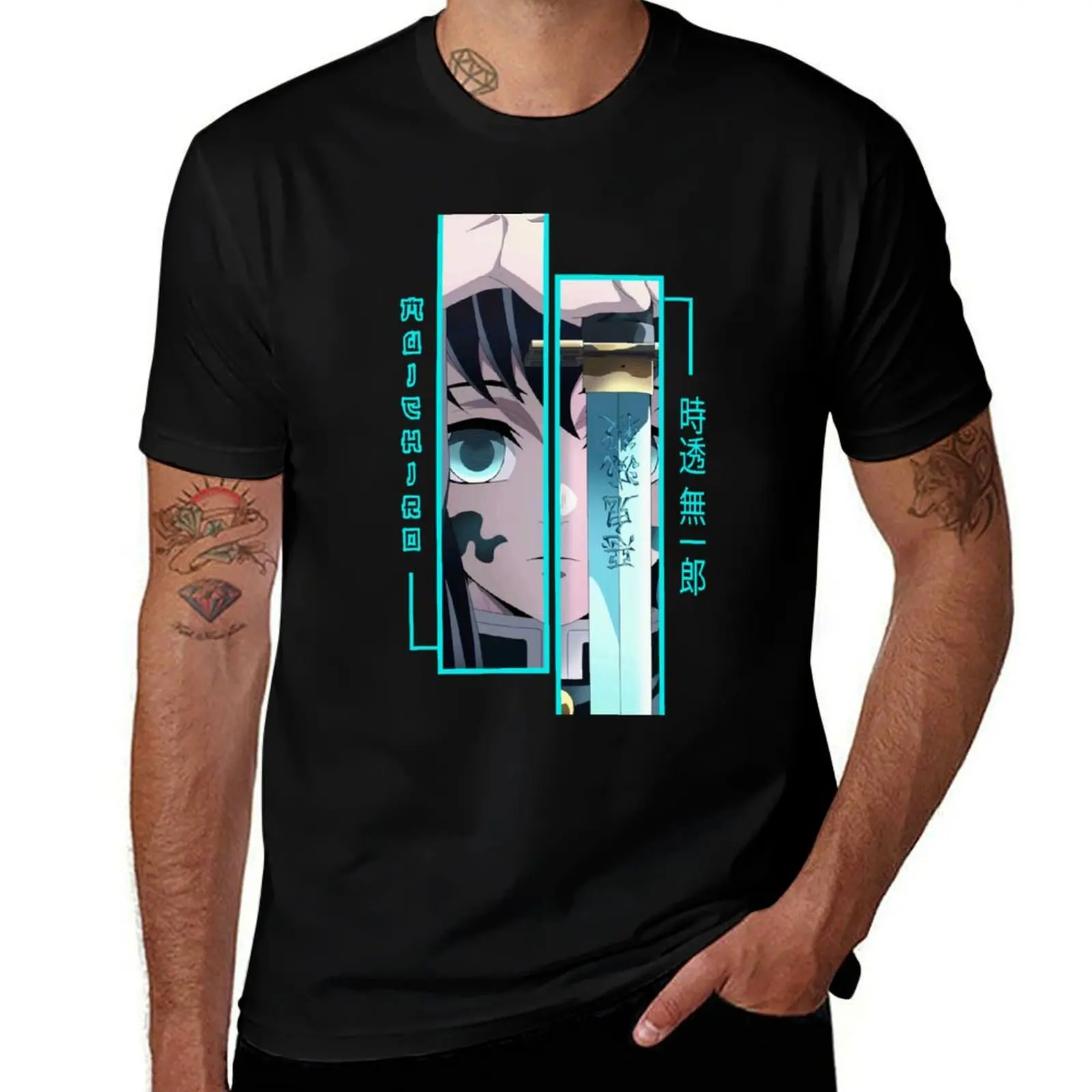 

Demon Slayer - Muichiro Tokito T-Shirt black cotton t-shirt plain for man package men t shirt cotton 100% T-Shirt