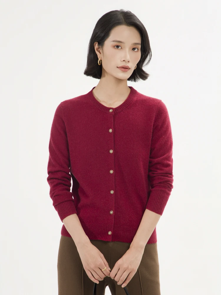 دافئ دافئ ربيع الخريف سترة الملابس النسائية 100% سترة الكشمير لينة الكورية الإناث طويلة الأكمام التنقل معطف محبوك