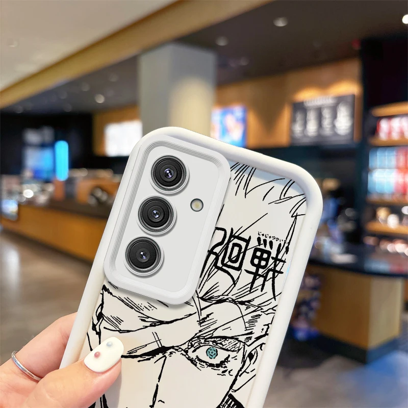 Jujutsu Kaisen Satoru Gojo Non-Slip Soft Case For Samsung Galaxy S24 S23 S22 S21Ultra Plus S23 S21 S20 FE Cases Shockproof Cover