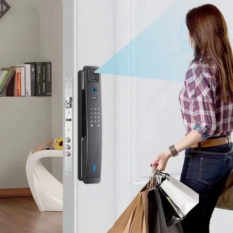 Face Recognition Digital Door Lock Wifi Remote Control Full-automatic Smart Door Lock with Camera