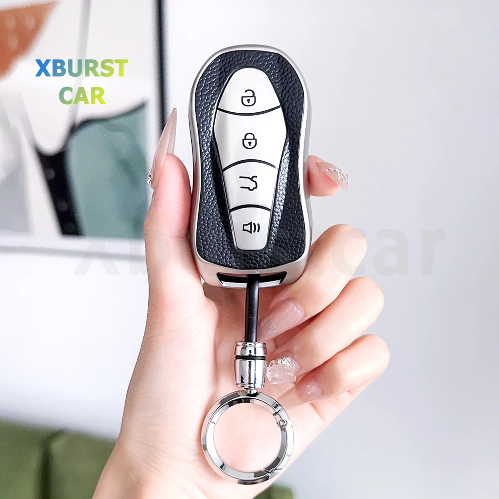 Кожаный брелок из ТПУ для Geely Azkarra Tugella FY11 2019 2020 Atlas Pro New Emgrand GS X6 SUV EC7, чехол для дистанционного ключа автомобиля Кожаный брелок из ТПУ для Geely Azkarra Tugella FY11 2019 2020 Atlas Pro New Emgrand GS X6 SUV EC7, чехол для дистанционного ключа автомобиля