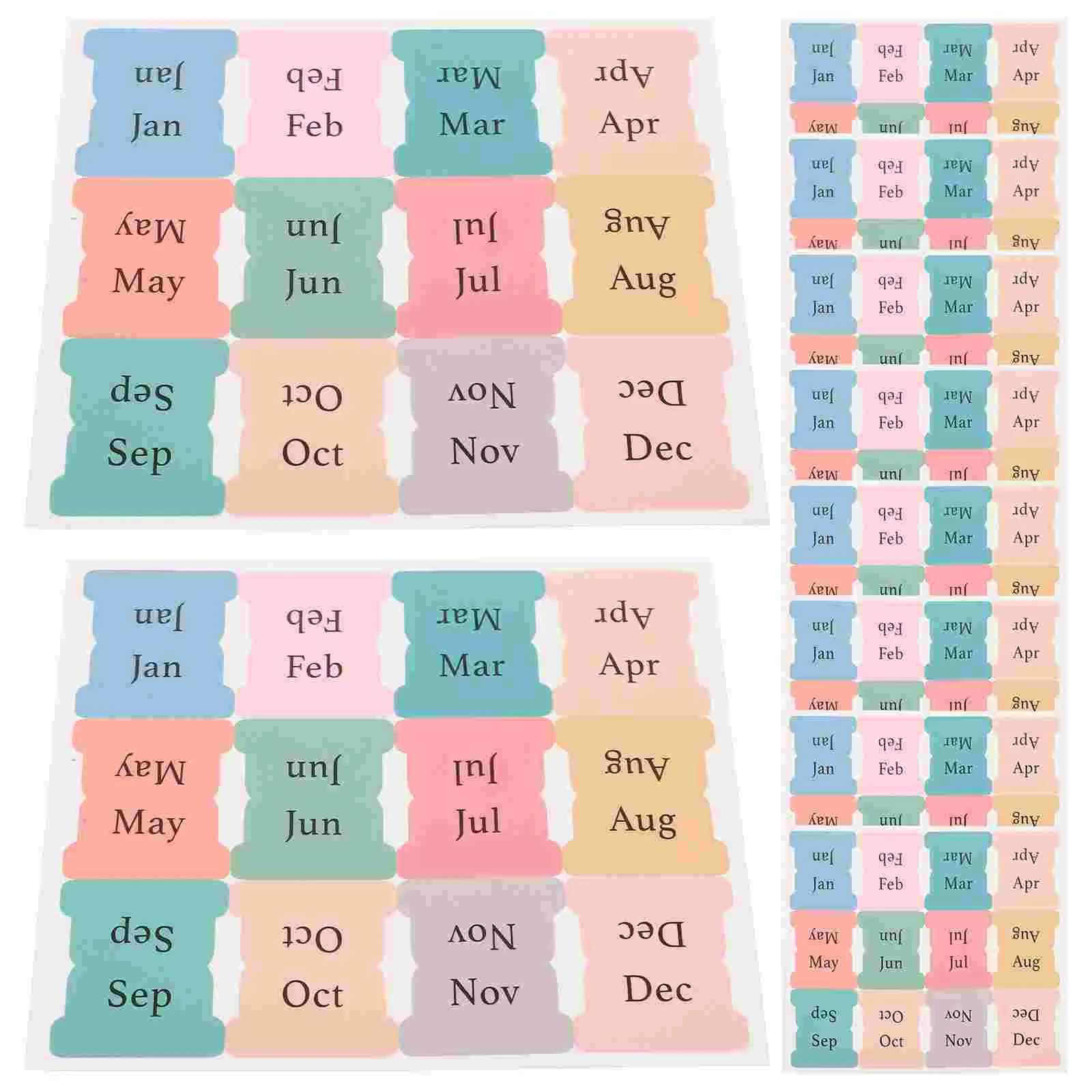 10 Sheets Color Note Stickers Portable Sticky Tabs Page Markers Index Bookmark Reading Month for Planner Books Compact Adhesive