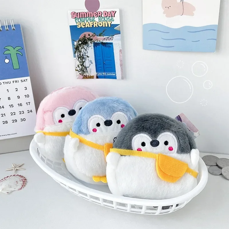 10cm Cute Penguin Coin Purse Kawaii Animal Penguin Plush Wallet Lipstick Coin Storage Bag Pendant Children's Wallet Girls Gift