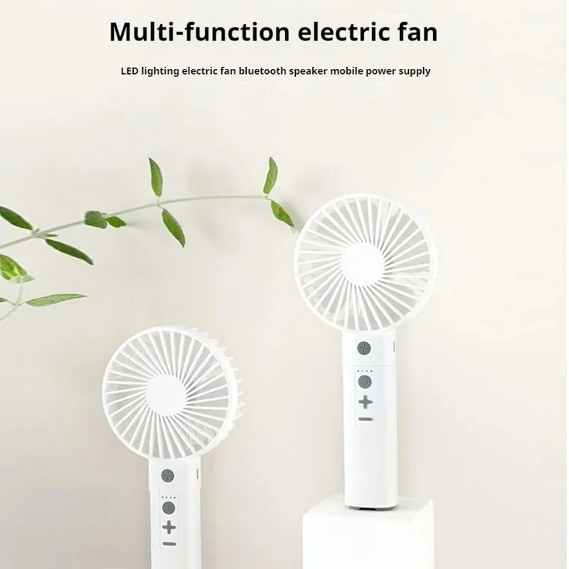 Mini Fan Bluetooth Speaker Portable Cute Wireless Audio Portable Charging Treasure Four-in-one Multifunctional Small Fan