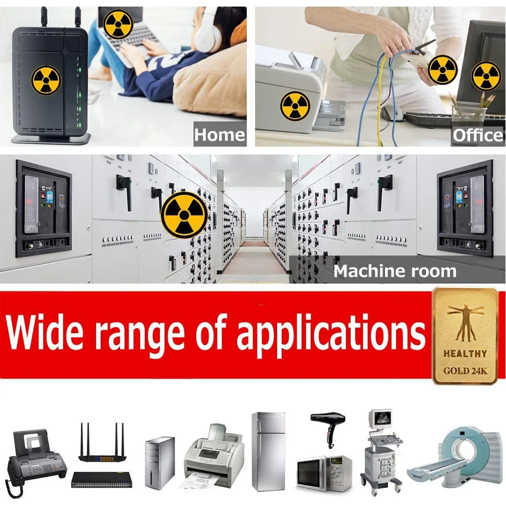 Autocollant de protection pour téléphone portable, 6 pièces, anti-rayonnement, emf bchampionship pour ordinateur portable du matin
