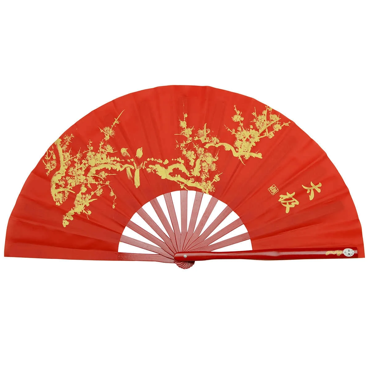 Chinese Tai Chi Kung Fu Wushu Fan Selected Bamboo Rib Dance Performance Fan Martial Arts Practice and Competition Plum Fan