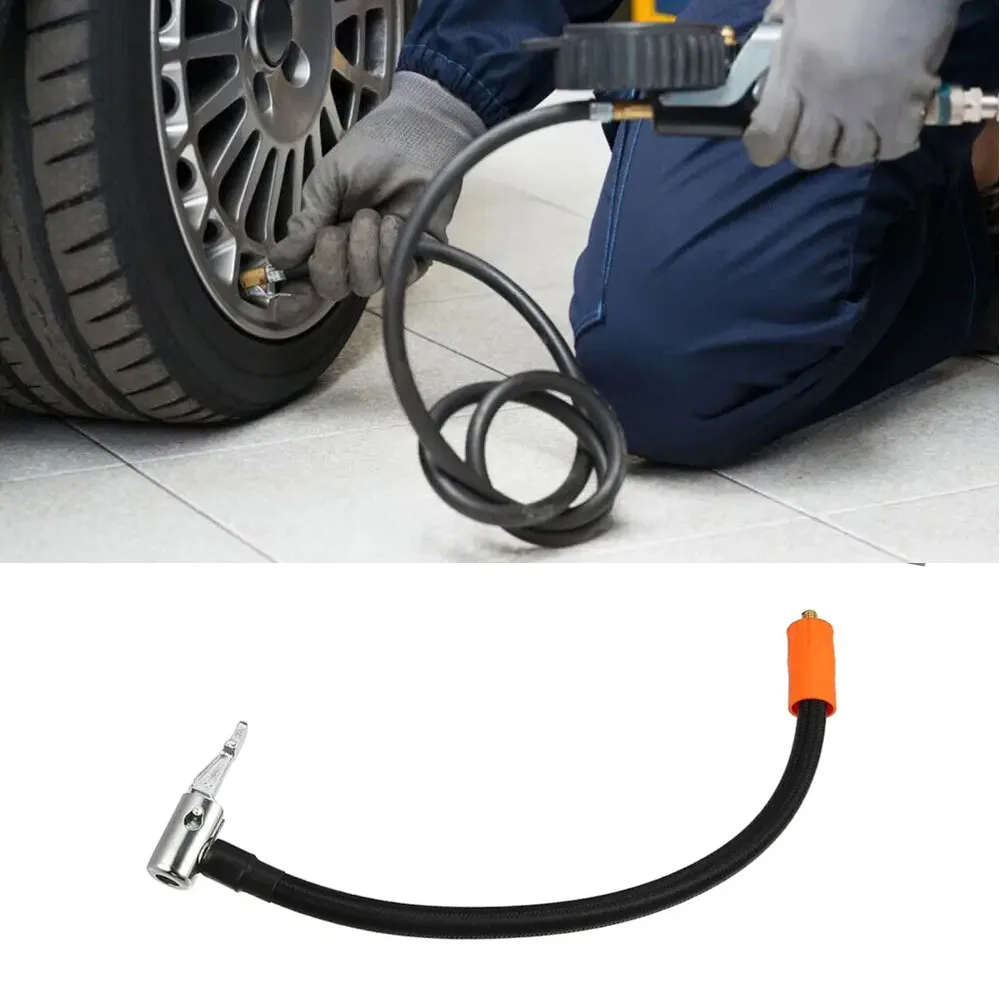 

1pc 40cm M6 Locking Air Chuck with Air Hose Standard Car Tire Valve Fine Thread Inflation Hose Adapter Auto Tire Repair Tool