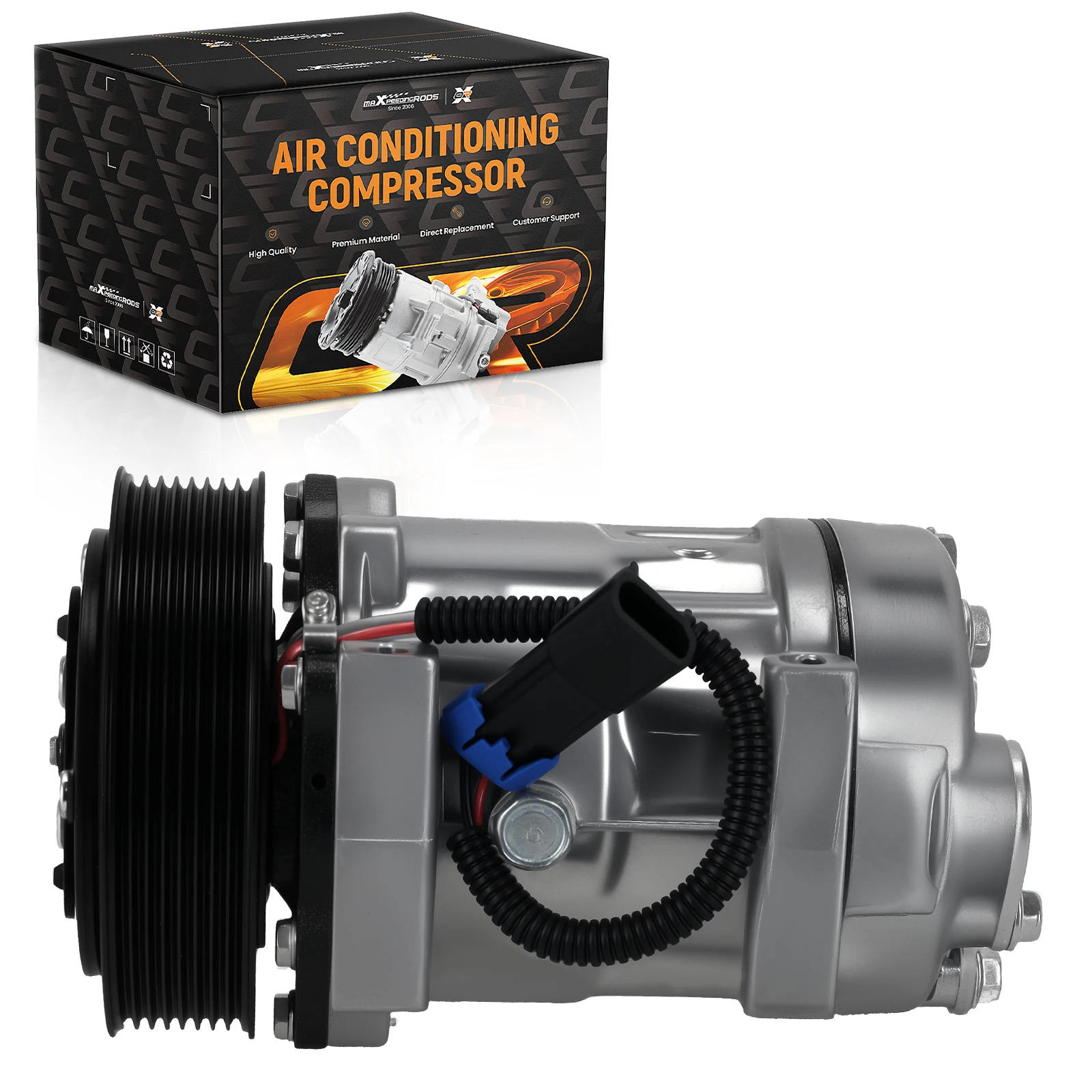 A/C Compressor & Clutch for Volvo VNL/VNM Trucks 2006-2007 2050167 PAG46 Oil New