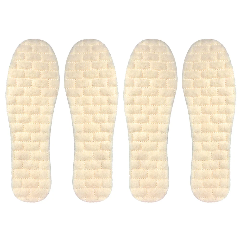 

2 Pairs Latex Wool Insole Insoles Sport Shoes for Women Leisure Warm Inserts Emulsion Boots Fleece Pads Cushions and Mat