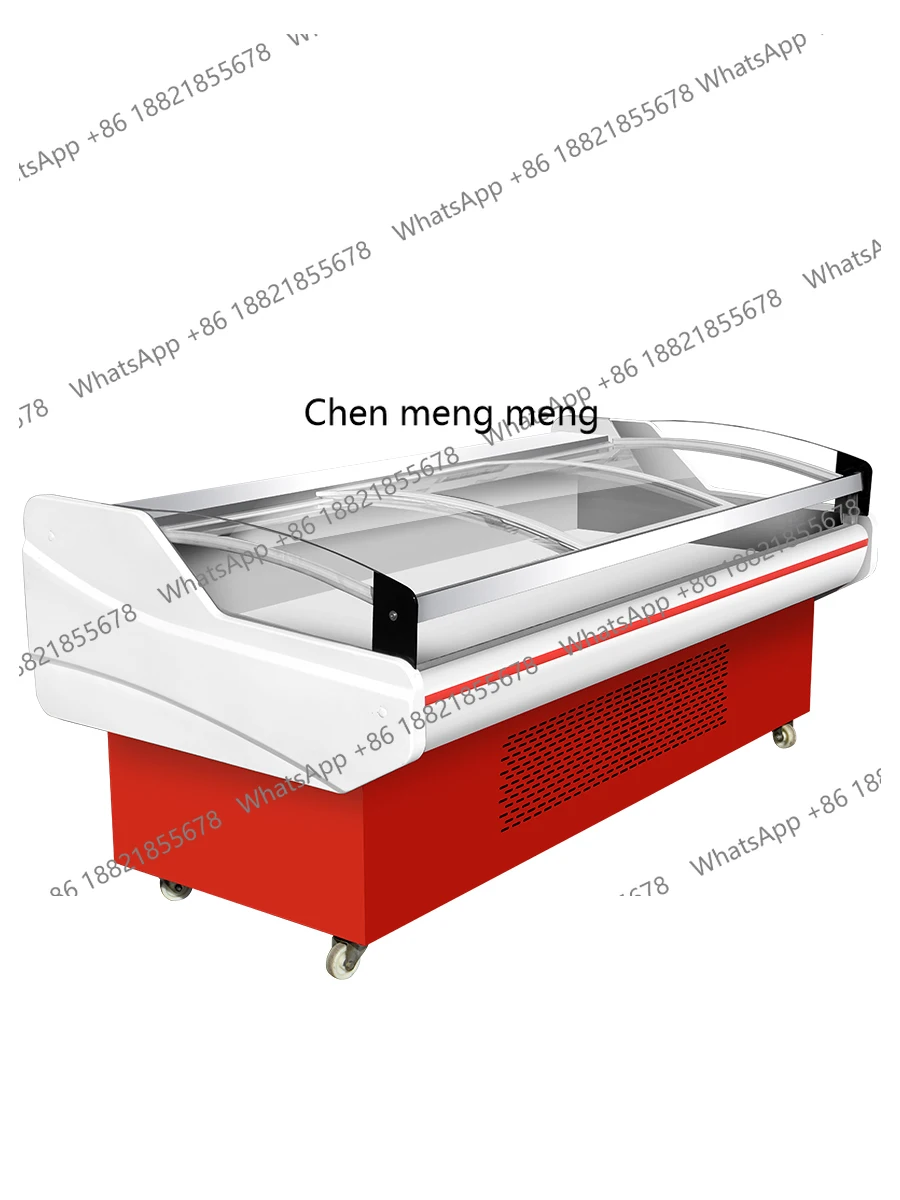 

Шкаф-витрина для охлажденного мяса Коммерческий супермаркет, холодильный шкаф для хранения свежести Стеклянная морозильная камера Deli a la carte