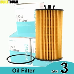 QTY 3, Oil Filter 93185674 For Buick Encore 2016 2017 1.4L / Opel Adam 2012 2013 2014 2015 2016 2017 2018 2019 1.2L 1.4L Engine