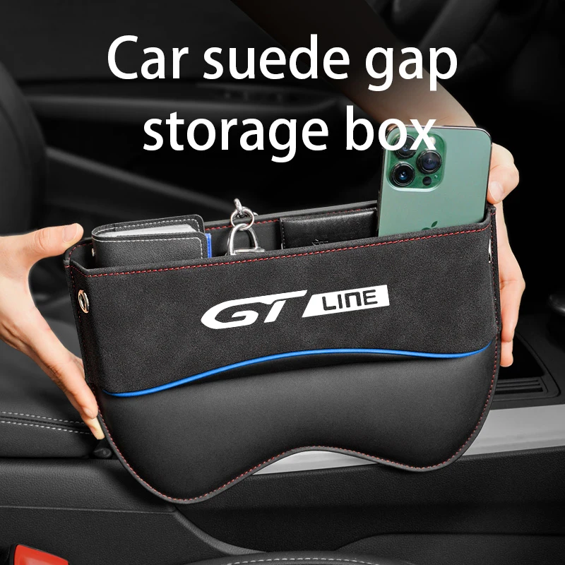 NEW Universal Suede Car Seat Gap Filler Organizer Box Auto Console Side Pocket For Peugeot GTline 3008 308 208 508 2008 5008 207