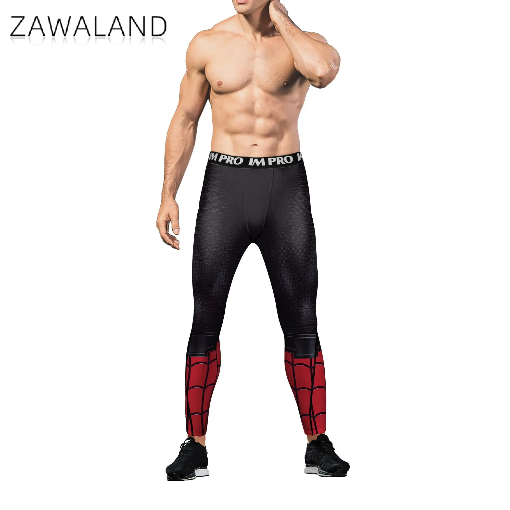 Zawaland-viser de compression à séchage rapide pour hommes, leggings de fitness, bas d'entraînement sportif, collants pour hommes, olympiques de cosplay