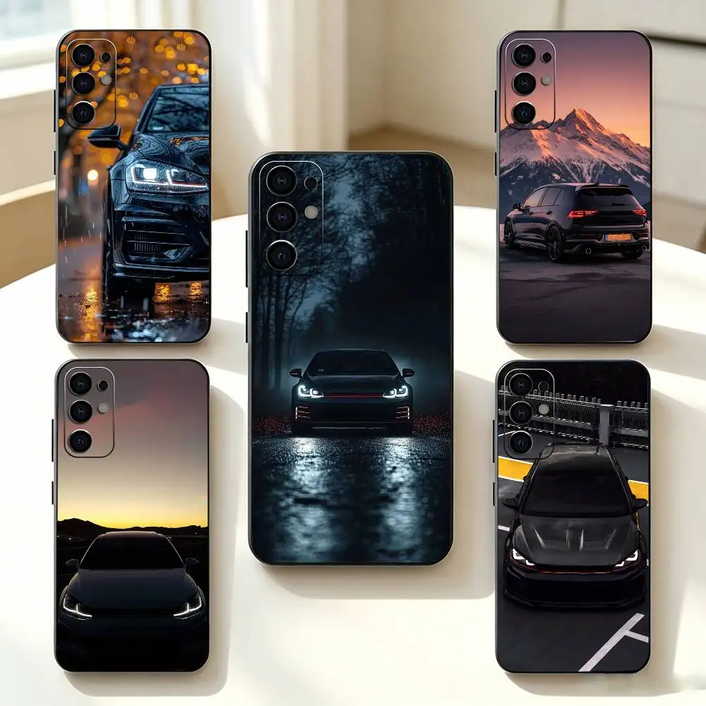 Car For G-Golf MK 7 GTI] Phone Case For Samsung S25,S24,S21,S22,S23,S30,Ultra,S20,Plus,Fe,Lite,Note,10,Black Cover