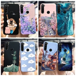 Xiaomi Redmi Note 8T 케이스 TPU 소프트 실리콘 커버 Xiaomi Redmi Note 8 2021 Note8T note8 NOTE 8 T 범퍼 플라워 걸 백