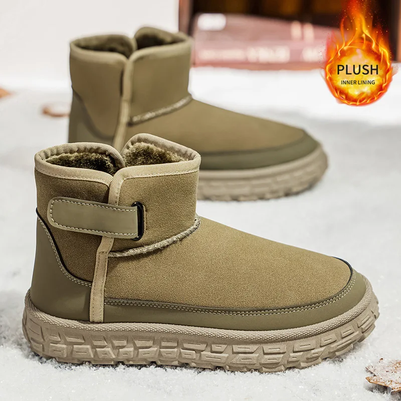 2026-new-men's-short-snow-boots-winter-outdoor-sports-anti-slip-warm-fleece-high-top-shoes-casual-fashion-leather-boots