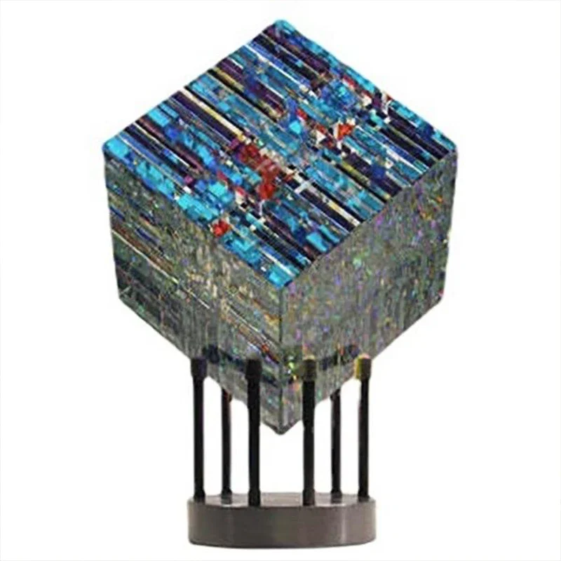 Magic Cube Crystal Sculpture Table Decoration Diamond Imitation Glass Magic Colorful Cube Table Decoration gift