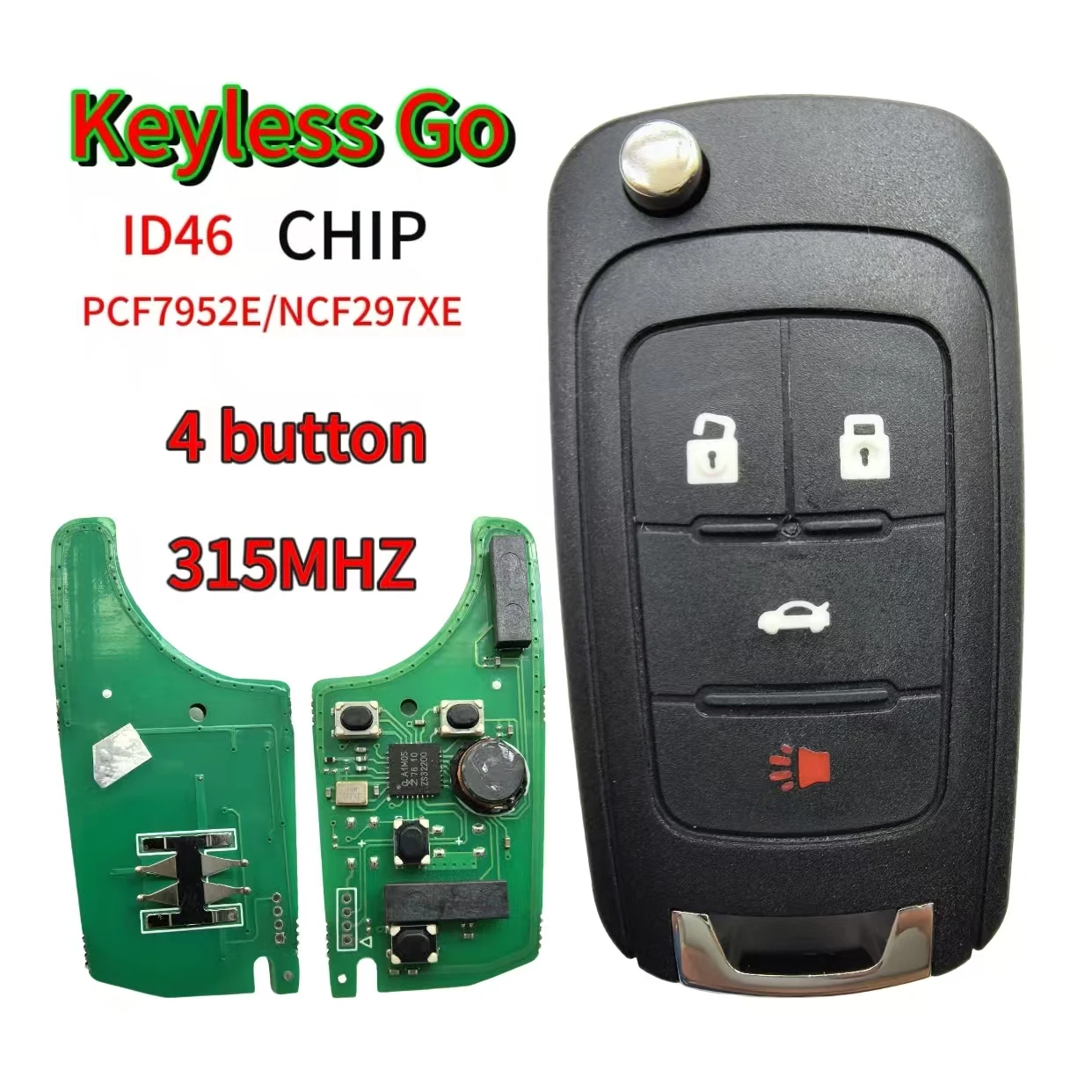 315/433MHz ID46 Keyless-Go Autoschlüssel für Chevrolet Cruze, Aveo, Orlando, Trax, für Buick Lacrosse, Encore, Regal, Verano, für Opel, Vauxhall – Detail 12