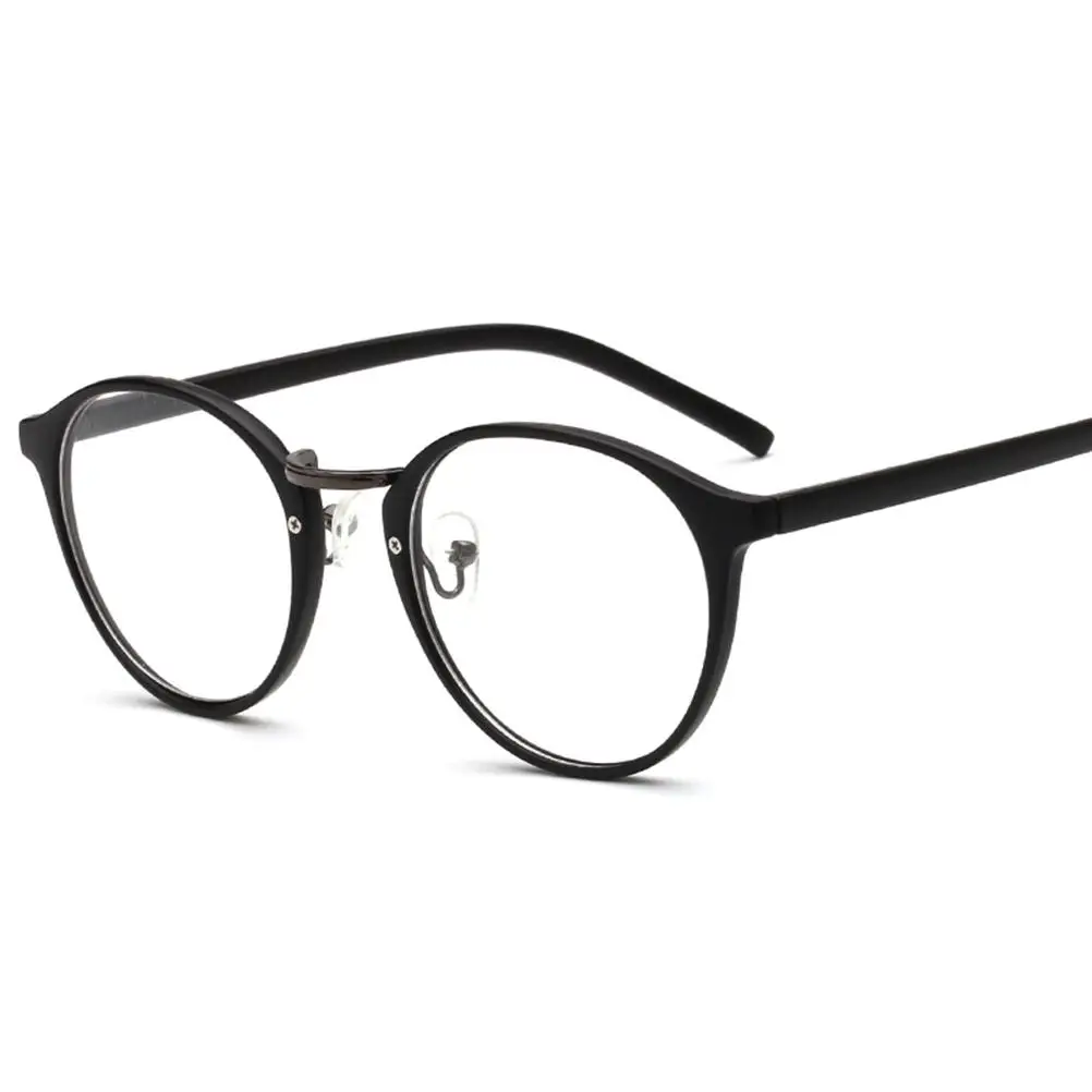 Verre d'ordinateur rétro rond verre len lunettes verre uni