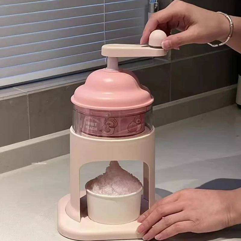 

Ice shaver manual stall small household cotton ice making machine