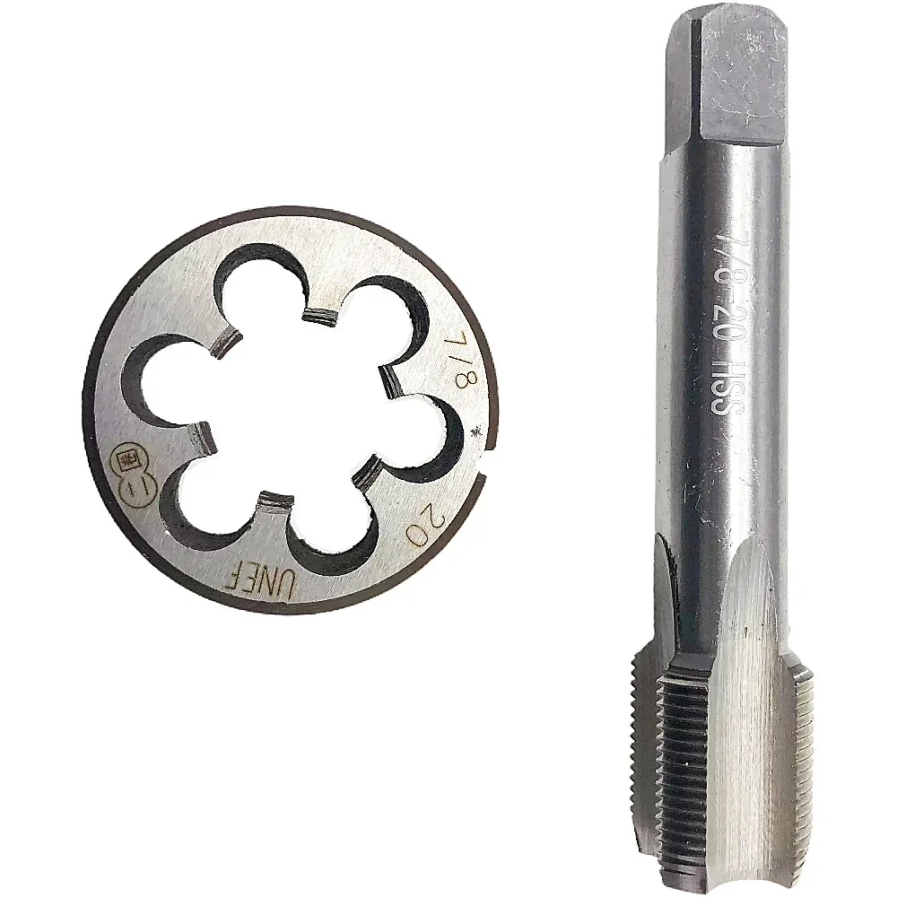 7/8-20 UNEF Tap & Die RH 7/8x20 Tap Die Set Right Hand HSS High Speed Steel 7/8 - 20 Tap Set 7/8 X 20 Threading Tool Hand Tools