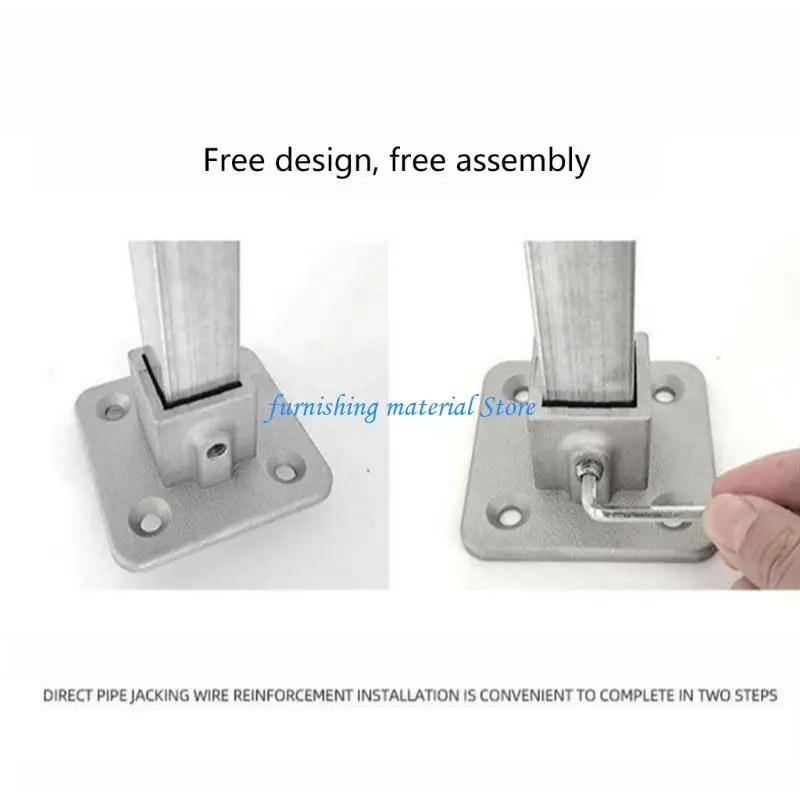 

Y5GD Square Tube Connector Connection Fastener Fixed Joint 3 Way Elbow Pipe Fitting
