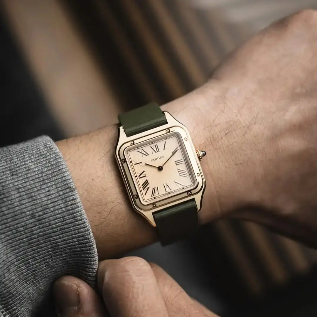 مثالية لفرقة استبدال كارتييه سانتوس تانك دومونت - 18 مم 20 مم 21 مم 22 مم حزام مطاط فلورو سريع الإصدار مقطوع إلى الحجم