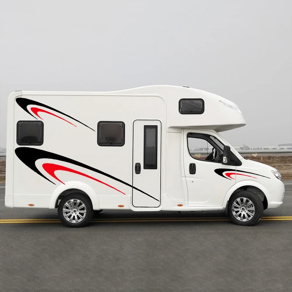 Car Body Graphics Side Door Large Vinyl Decals Sticker Exterior Accessories For Camper RV Trailer Motorhome Campervans Truck