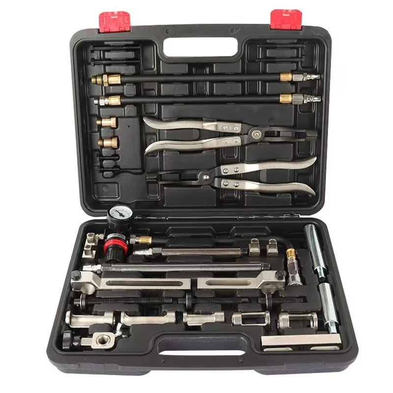 Cylinder Head Service Set Tool Kit Valve Spring Compressor Removal Installer For BMW Replacement Valve Oil Seal Tool