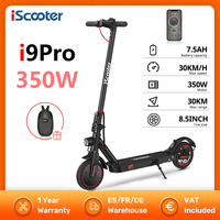 iScooter i9 Pro Electric Scooter 8.5 Inch 350W Foldable Electric Kick Scooter IP54 20° Climbing 7500mAh 36V 7.5AH Smart Escooter