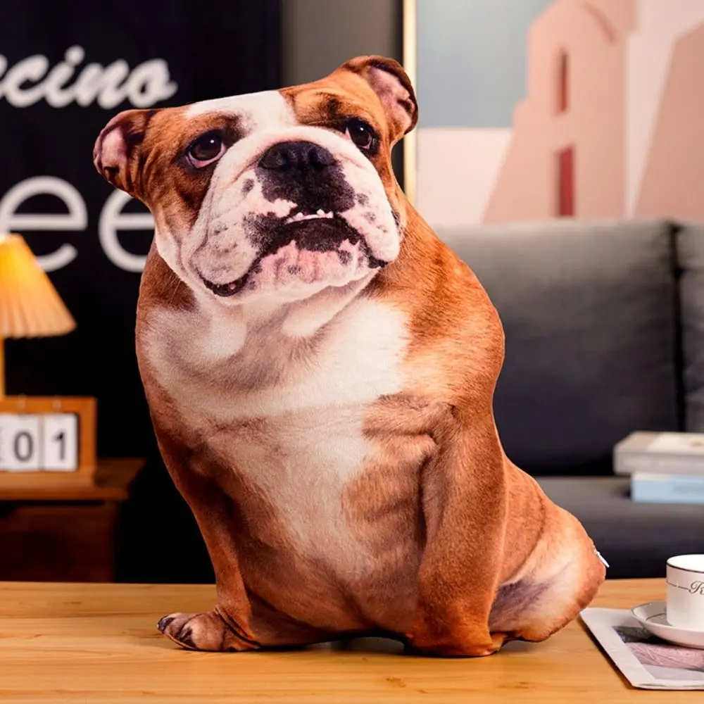 

Creative 3D Simulation Dog Shiba Inu Bulldog Sofa Bedroom Dog Stuffed Pillow Lifelike Labrador Corgi Dog Cushion Birthday Gifts