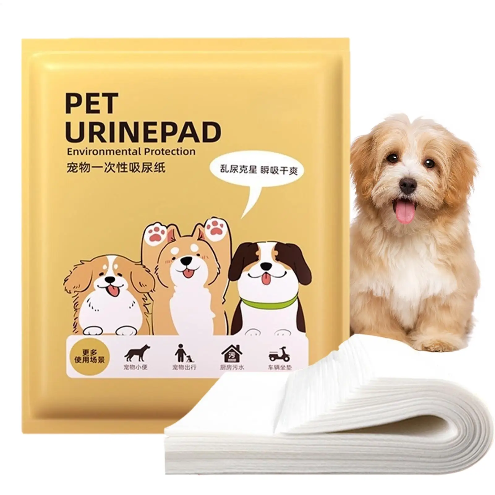 Disposable Pet Urine Pads 50Pcs High Absorbency Dog Diaper Wiping Paper Quick Dry Convenient Cleanup Sheets Pet supplies
