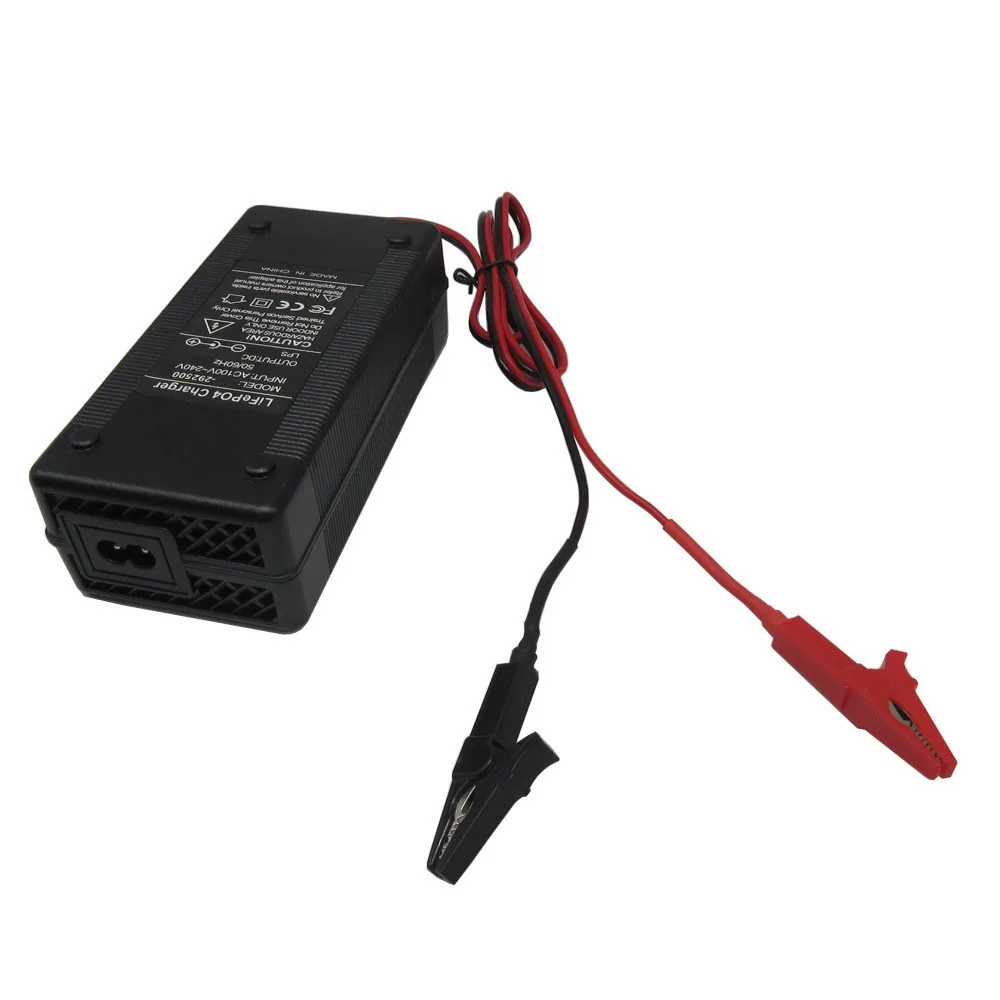 Szybka ładowarka Lifepo4 14.6V 10A 20A 4S 12V 12.8V do akumulatorów litowo-żelazowo-fosforanowych, z złączami krokodylkowymi. — zdjęcie produktu 5