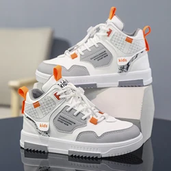 Fashion Kids Sneakers Casual Shoes Boys Girls High Top Waterproof Non-slip Board Shoes Children Sports Walking Shoes Size 31-39