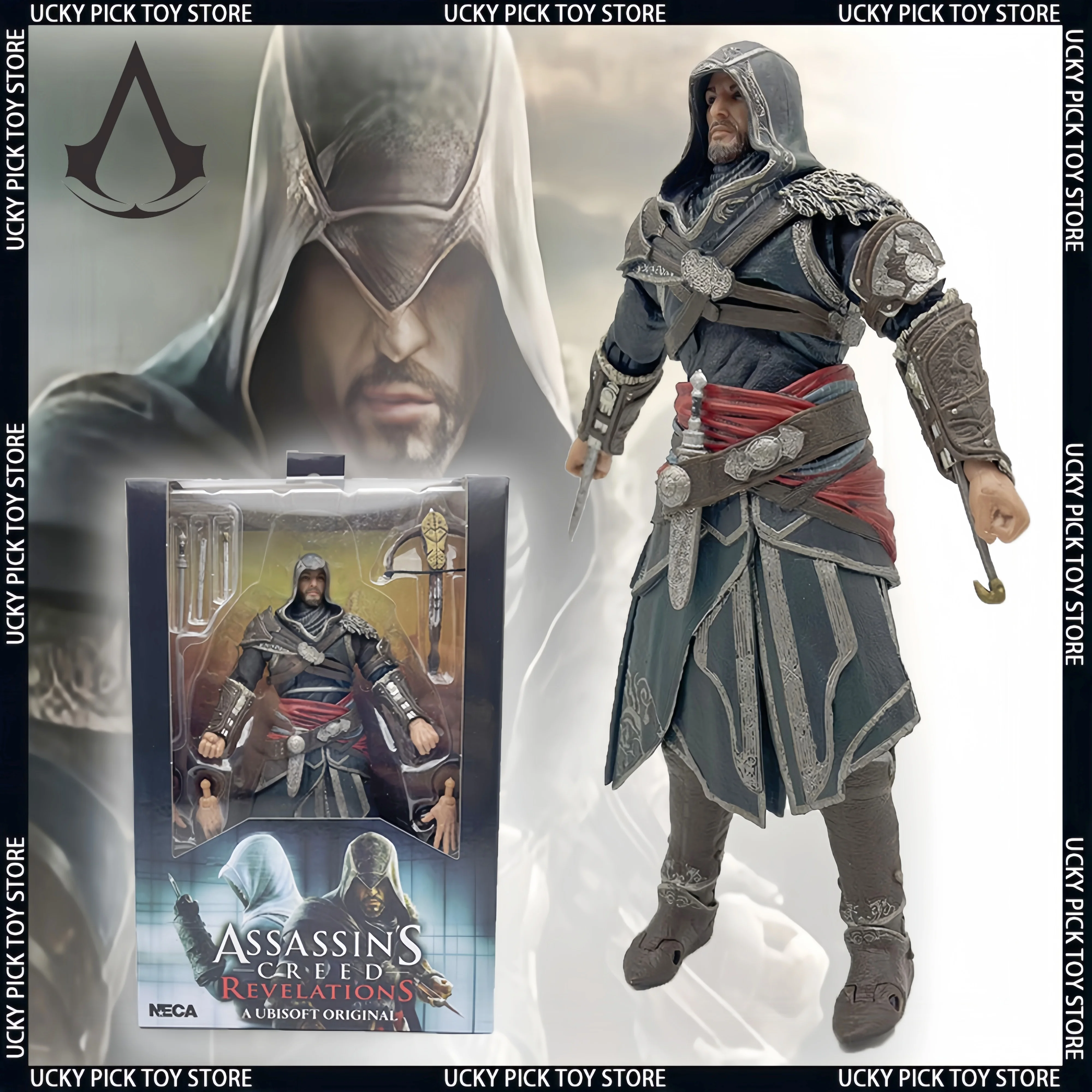 

Hot Assassin'S Creed Revelations Figure Assassin Master Ezio Movable Joint Model Desktop Collection Ornaments Toy Gifts