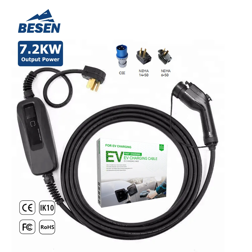 

32A SAE J1772 to NEMA14-50 Portable EV Charging Box