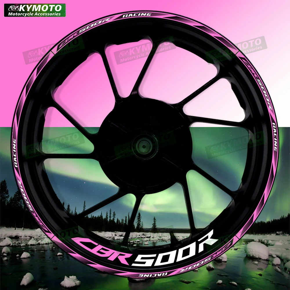 

Для Honda CBR500R CBR 500R аксессуары для мотоциклов 17-дюймовые наклейки на передние и задние колеса обтекатель обода ступицы колеса светоотражающие наклейки