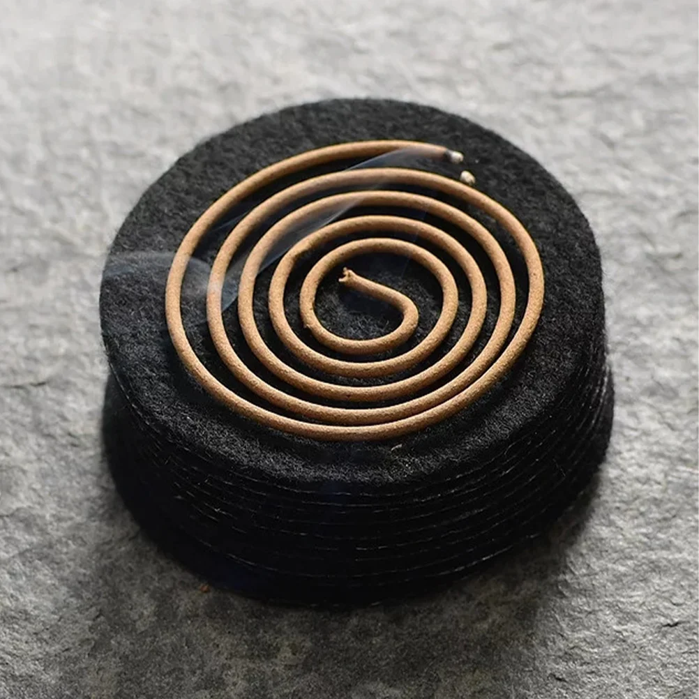 

10 Pcs Fire Mat Heat Resistant Placemats Fireproof Grill Round Bulk Censer Pad Cotton Office