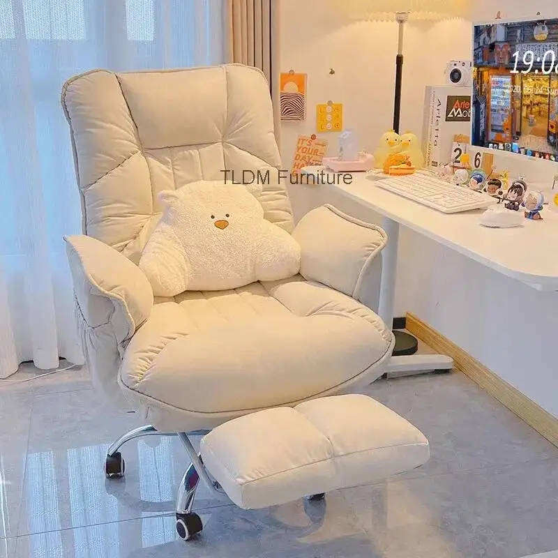 Computer Chair Comfortable Sedentary Home Lazy Sofa Chair Desk Office Backrest Reclining Bedroom E-sports Live Broadcast Chairs