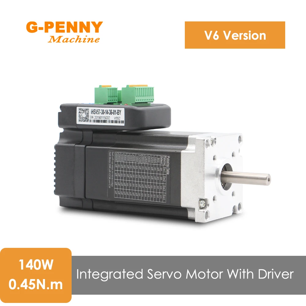 G-PENNY Free shipping!! 140W 0.45N.m JMC Version-6 Servo motor with driver 6A Mini Servo Motor & driver