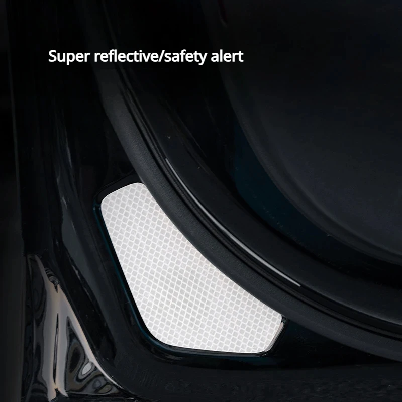 Reflective Warning Sticker for Tesla Model 3/Y/3+ Highland 2024 Car Door Stickers Bumper Strip Tips Car Decoration Accessories