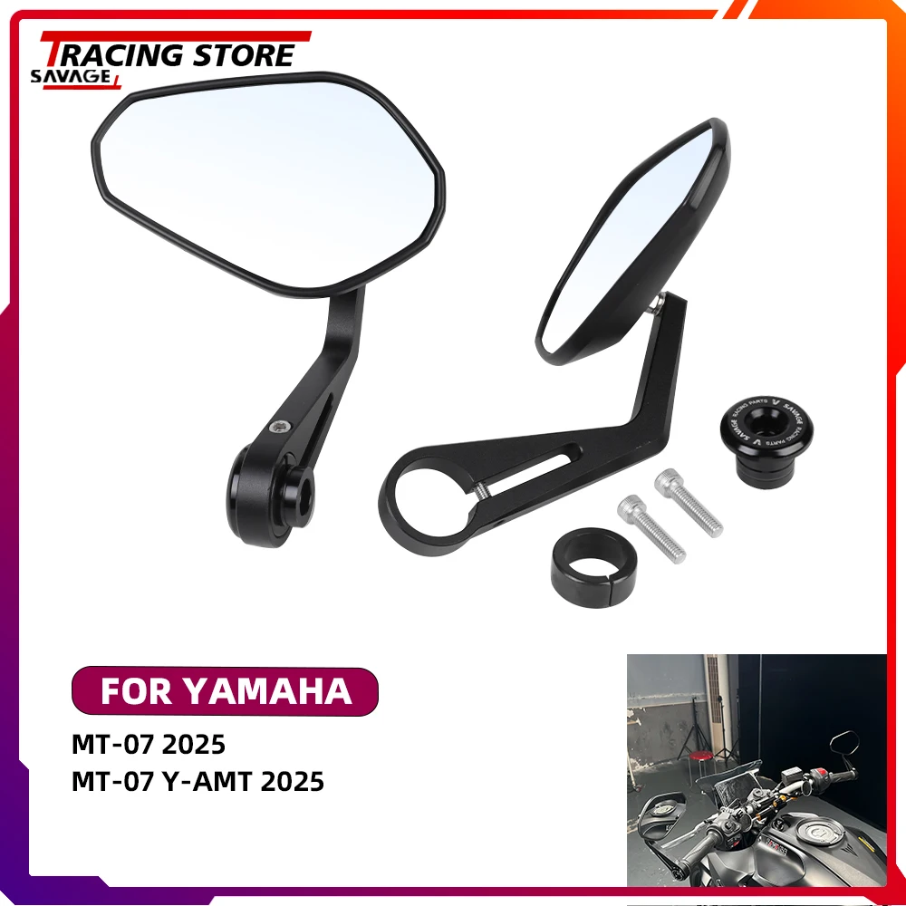 

Adjustable Rear Side Rearview Mirrors For Yamaha MT-07 Y-AMT MT07 MT 07 Handle Bar End Handlebar Mirror Motorcycle Accessories