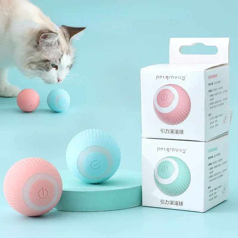 

Smart Cat Toys Automatic Rolling Ball Electric Cat Toys Interactive For Cats Training Self-moving Kitten Toys Pet Accessories