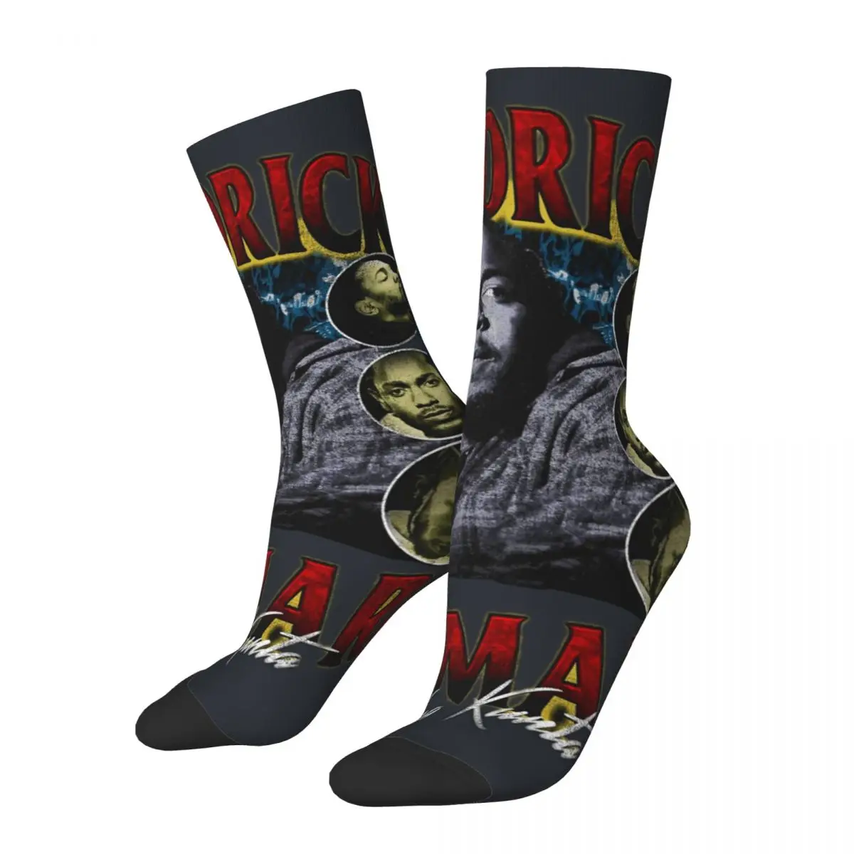 Crazy King Kendrick Rap Music Sock para hombres, Hip Hop rapero, patrón de calidad impreso, Crew Sock, Casual, oficial, sitio web