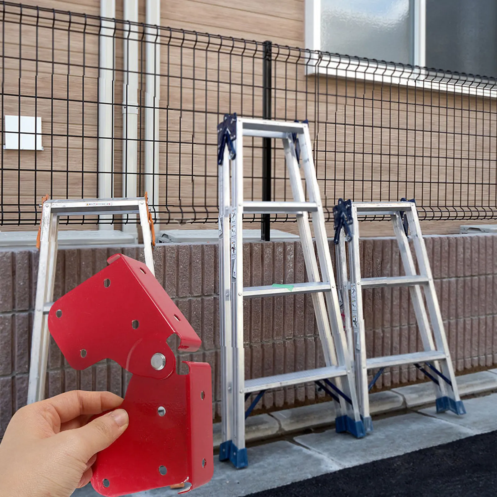 2Pcs Attic Ladder Reinforced Folding Hinge Thickened Tie Rod Step Ladder Replacement Hardware Pull Down Hook