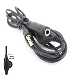 3.5mm Jack AUX Male to Female Adapter extend Extension Cable Audio Stereo Cord with Volume Control Earphone Headphone Wire L1