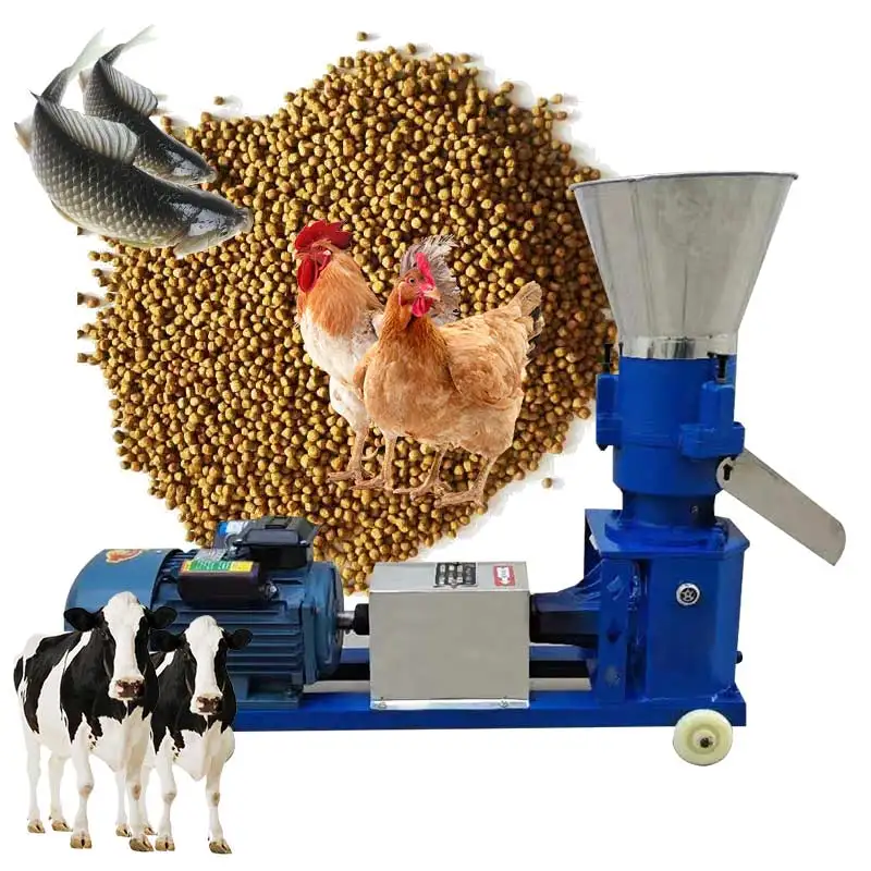 Animal Cattle Chicken Broiler Concentrate Feed Food Granule Maker Poultry Pellet Making Machine For Fish